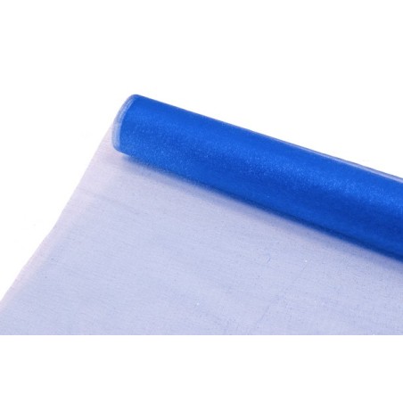 ROULEAU ORGANZA BLEU ROI 28CMX5M