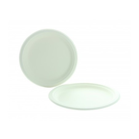 25 ASSIETTES 23CM RONDES CANNE SUCRE BLC