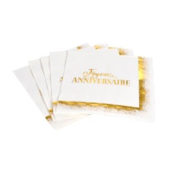 20 SERVIETTES ANNIVERSAIRE...