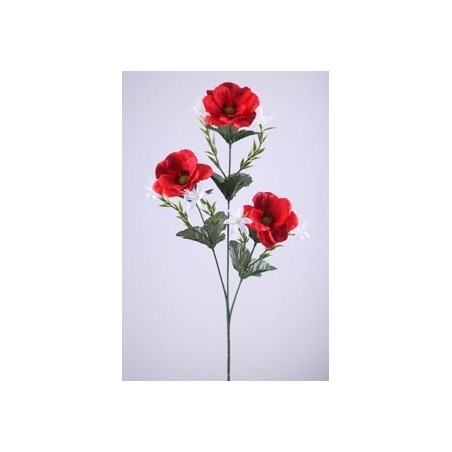 MINI ANEMONE ROUGE 63CM X 3