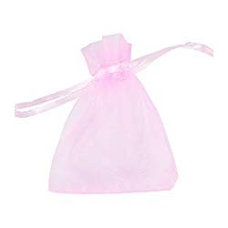 50 SACS ROSE ORGANDI 7X10CM