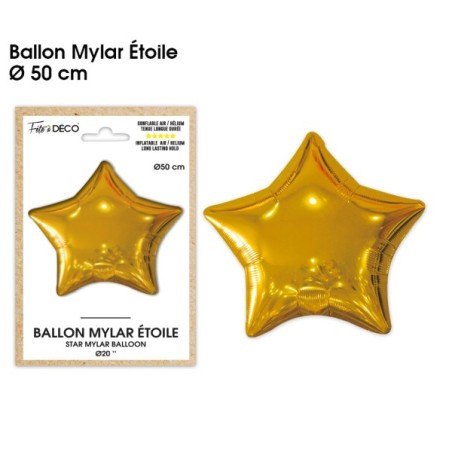 BALLON OR  ETOILE METAL