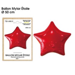 BALLON ROUGE ETOILE METAL