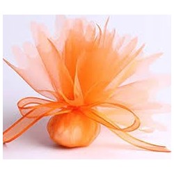 25 TULLE ORANGE ORGANDI...