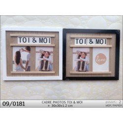 CADRE PHOTOS TOI & MOI 30X30CM
