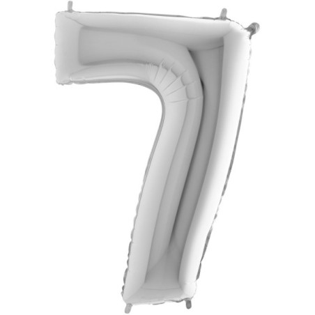 CHIFFRE ALU '7' ARGENT 26''66CM