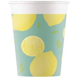 8 GOBELETS CARTON 20CL CITRON