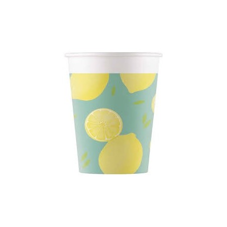 8 GOBELETS CARTON 20CL CITRON