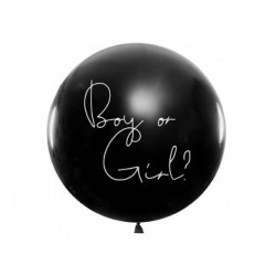 BALLON NOIR 1M + CONFETTIS...