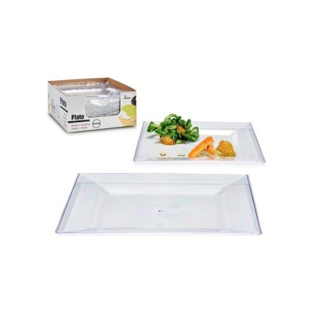 ASSIETTE CARRE DESERT PLAST RIGIDE