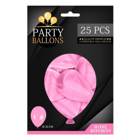 25 BALLONS ROSE BONBON