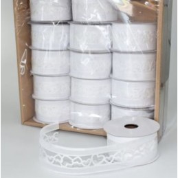 RUBAN BLANC "COEURS" 4CMS...