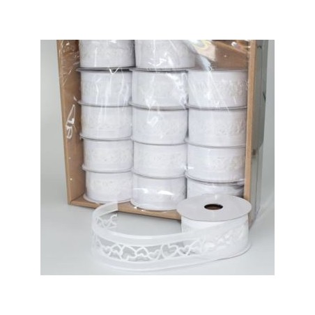 RUBAN BLANC "COEURS" 4CMS 4.50M