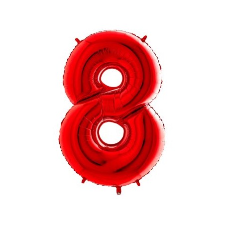 CHIFFRE 8/34CM RED 14"