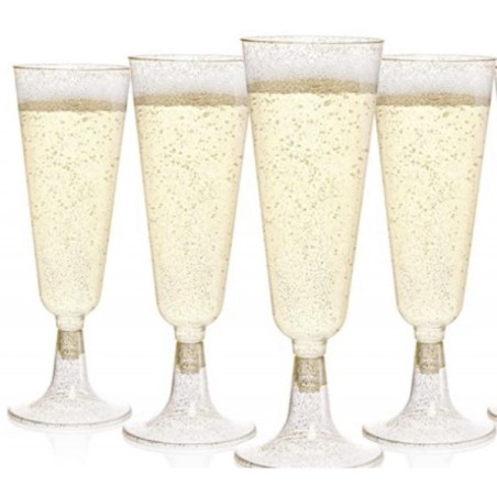 6 FLUTES PAILLETTE OR 18CL