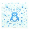 10 SERVIETTES IT'S A BOY OURS BLEU