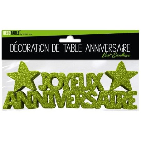 JOYEUX ANNIVERSAIRE VERT+ETOILES