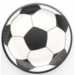 10 ASSIETTE FOOTBALL NOIR/BLC