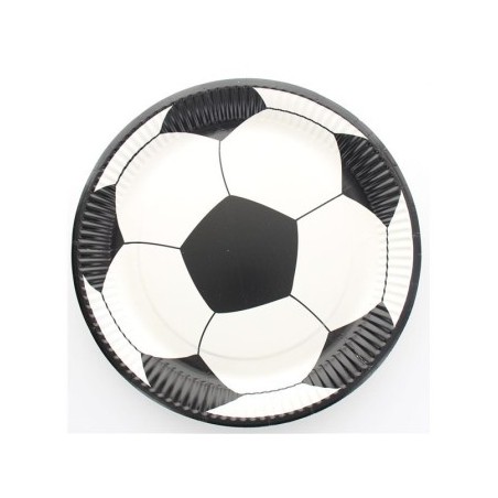 10 ASSIETTE FOOTBALL NOIR/BLC